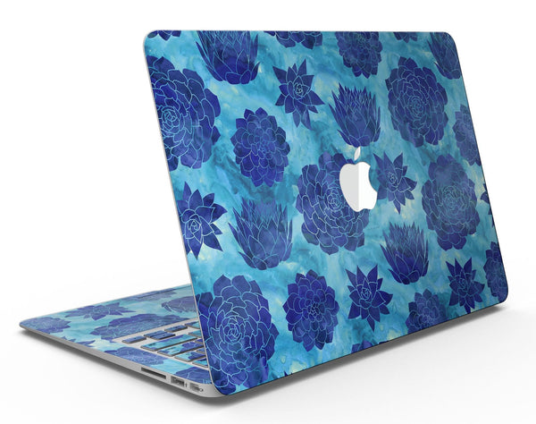 Blue Floral Succulents - MacBook Air Skin Kit