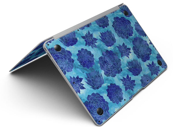 Blue Floral Succulents - MacBook Air Skin Kit