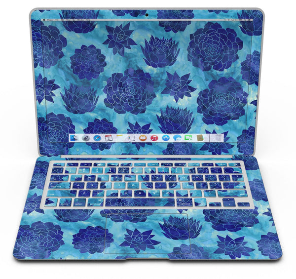 Blue Floral Succulents - MacBook Air Skin Kit