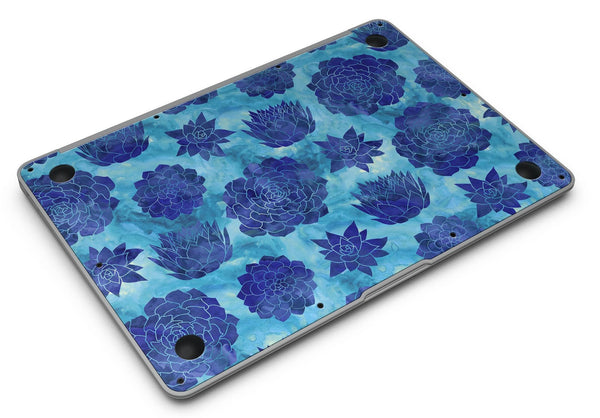 Blue Floral Succulents - MacBook Air Skin Kit