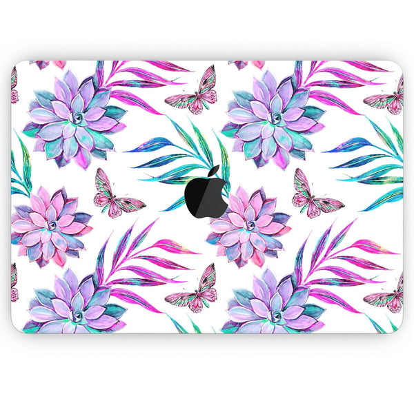Watercolor Succulent Bloom V17 - Skin Decal Wrap Kit Compatible with
