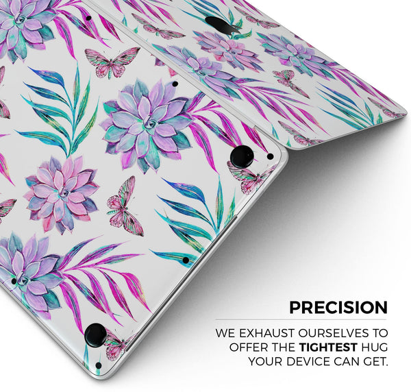Watercolor Succulent Bloom V17 - Skin Decal Wrap Kit Compatible with